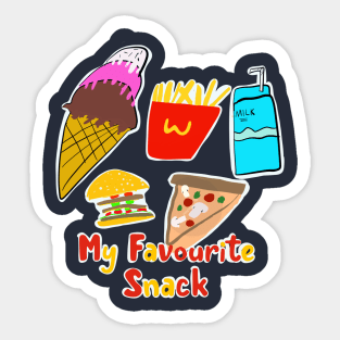 Most Favourite Snack Food Sticker